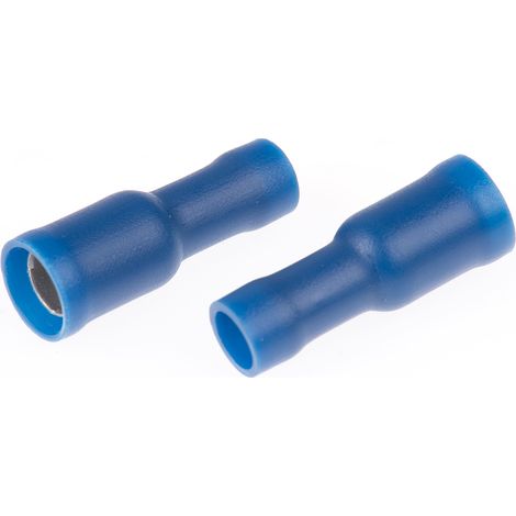 Cosse cylindrique à sertir RS PRO Isolé Femelle, Bleu 14AWG 2.5mm² 16AWG 1.5mm²