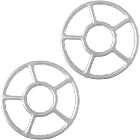 2 pezzi Supporto per bruciatore per fornello a gas Accessori spessi per fornello a gas Anello in acciaio inox Cinque piedini antiscivolo Supporto per pentola piccola (argento)