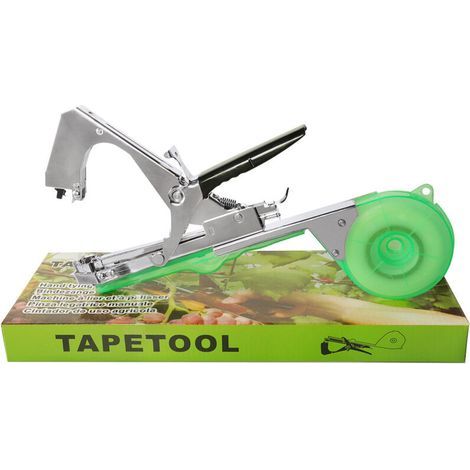 DBBEGK Machine à relier les plantes Outils de ruban adhésif pour plantes de jardin - Outil de ruban adhésif de jardinage avec rubans, pinces en S et lames de rechange (1/3)