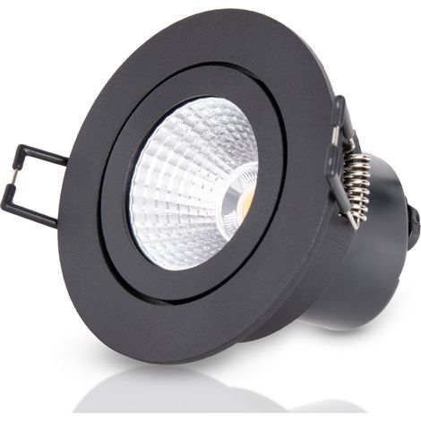 Paco Home Faretto Da Incasso  Spotlight Luce Guardaroba Lampada Sottopensile Cucina Nero,  1 x LED - girevole