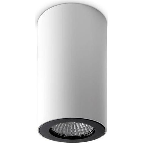 Leds-C4 Pipe - Downlight rond à 1 lumière, blanc, noir, GU10 (1/2)