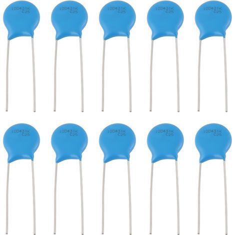Lot de 10 varistances à insertion directe en métal S10K275 B72210S0271K101 à 2 broches 275 VAC 350 VDC pour équipements électriques industriels (1/5)