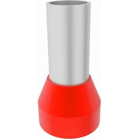 Connecteur de borne à manchon isolé pour câbles 35 mm² rouge, lot de 10