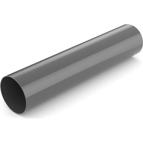 Tuyau de Descente Graphite 90mm, 2m - Système Gouttière Durable (1/2)