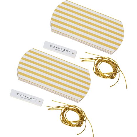 Boîte-cadeau dorée 10 unités pour emballage de bonbons, mariages, anniversaires et fêtes DIY (1/5)