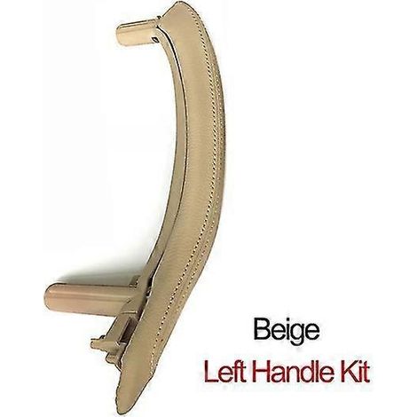 Poignée de porte intérieure gauche et droite améliorée avec revêtement extérieur en cuir pour BMW X5 X6 F15 F16 2014-2018  Poignées de porte intérieures  Gauche Beige (1/5)