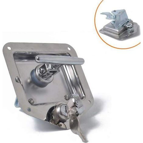 T Shape Stainless Steel RV Trailer Travel Lock Anti-theft Toolbox Handle Door Lock for Caravan Truck Camp Motorhome Patrol Car
