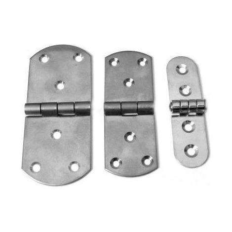 Charnière bout arrondie inox A2 - Longueur: 85