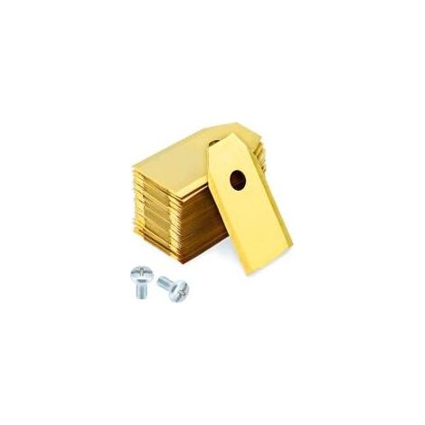 30 pièces Lames de tondeuse robot, lames de rechange pour tondeuse robot, accessoires de tondeuse, avec 30 vis, compatible avec 105, 310, 315, 320, 420, 430x, or - Crezuo (1/4)