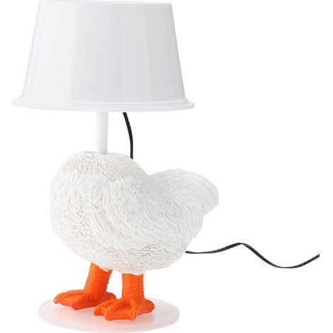 [Lampe de Table] [Lumière LED 3D] [Lampoule Sculpturale] Lampadaire en Résine Blanche (15.5 x 14 x 6 cm) Lumière Douce USB Déco Maison Ferme Unique (1/5)