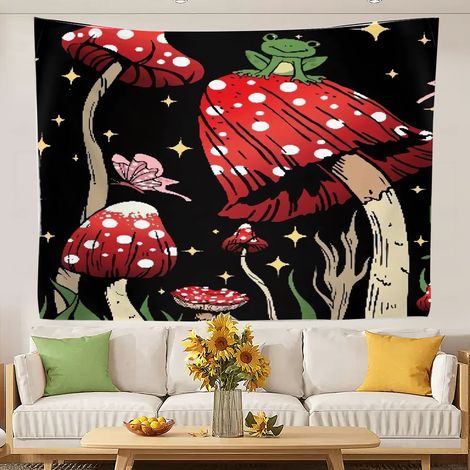 Tapisserie murale humoristique pour chambre à coucher (femme, adolescente, fille) 150x130cm (1/5)