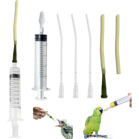Kit d'alimentation manuelle pour oisillons, seringue d'élevage et sondes d'allaitement pour oiseaux et petits animaux (1/5)