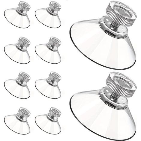 Gewindesaugnäpfe – transparente Saugnäpfe (40 mm Durchmesser) – 20 Stück (1/5)