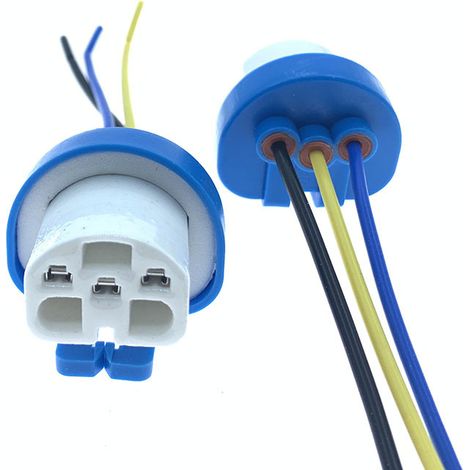 Car 9004/9007 headlight bulb socket ceramic type pure copper thick wire high temperature resistant ceramic headlight bulb socket (1/4)