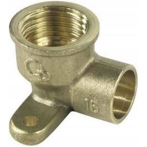 Coude À Souder - Raccord Cuivre Bronze 18 mm × 1/2 Pouces Gw - Pour Réseaux Eau Chaude Froide Et Chauffage Central - 1 Pièce