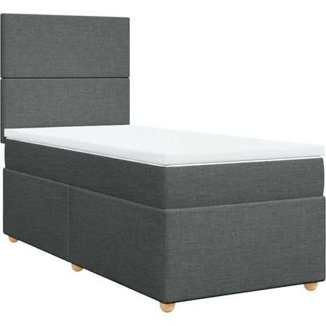 Maison Exclusive - Boxspringbett mit Matratze Dunkelgrau 90x190 c