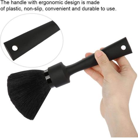 Brosse à poussière de cou pour barbier, outil professionnel de salon pour coupe de cheveux, brosse de nettoyage douce pour finition, accessoire coiffeur, 1 pièce. (1/5)