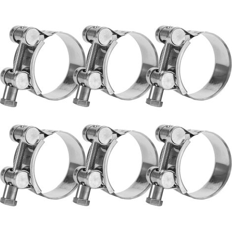Colliers de Serrage à Boulon en T Inox 304, Collier Serrage Inox, Collier Etanche Echappement, Colliers T-Bolt Anticorrosion pour Tuyaux d’Échappement et Tubes Automobiles Industriels (1/5)