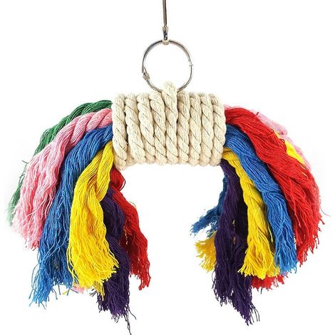 Jouet pour cage pour perroquets, corde avec jouet à mâcher pour oiseaux, jouet interactif pour perroquets, calopsitte, accessoires pour perroquets
