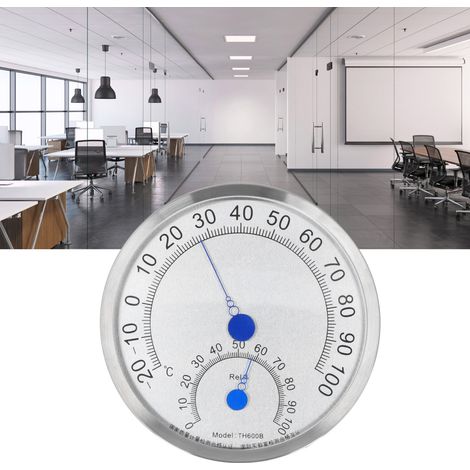 Hochwertiges meteorologisches Instrument, Thermometer und Hygrometer aus Edelstahl, ohne Ständer (1/5)