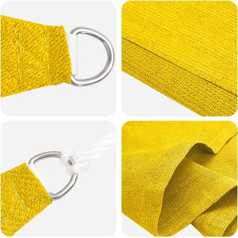 Maison Exclusive - Telo Ombra 7 x 5 x 5 m HDPE Triangolare Giallo (1/5)