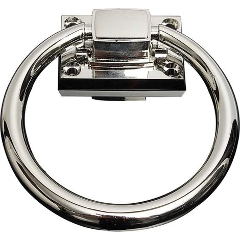 Türgriff Türgriff Ring Knauf glänzend Silber Drop Pull Ring Holz Türklopfer Stuhl zieht Griff Türklopfer (1/5)