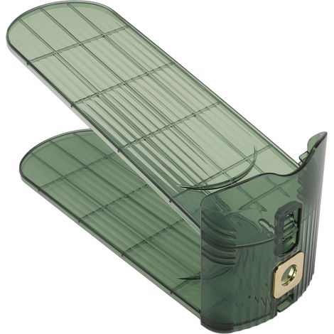 Organisateur de chaussures à double couche, range-chaussures réglable, gain de place, vert (1/5)
