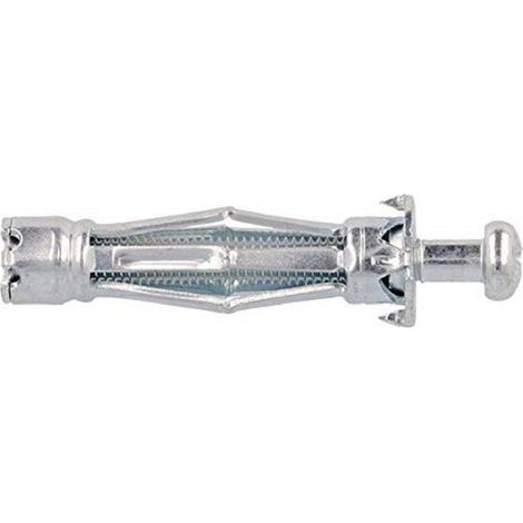 25 - Cheville Métallique - Vis M4 - Fixation Lourde - Expansion Automatique - Pour Mur Plein - Gris - 4x33cm