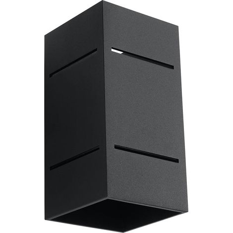Wandleuchte Innen schwarz indirekte Beleuchtung Wand Wandleuchte Up Down , Aluminium, 1x G9, LxBxH 20x10x12 cm (1/5)