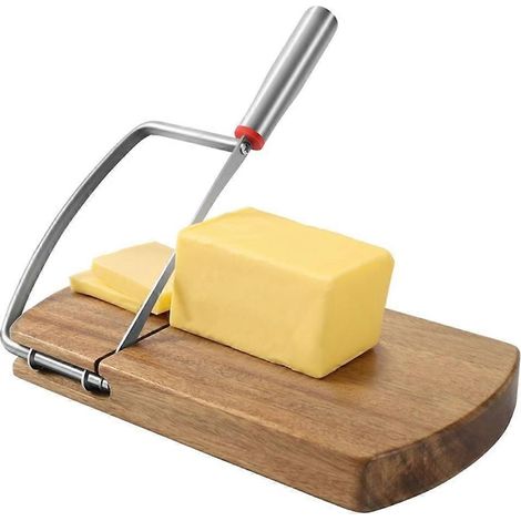 Coupe-fromage acier inoxydable multifonction bois usage cuisine (1/2)