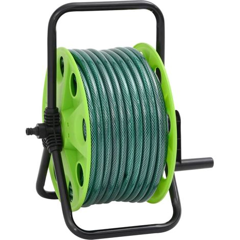 Schlauchtrommel Freistehend Grün mit 20 m Schlauch PVC