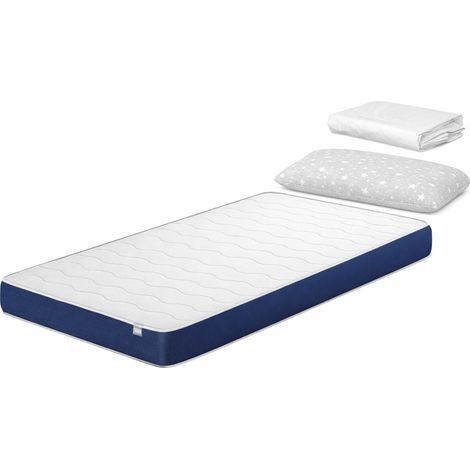 Pack Colchón 90x160 CAMA INFANTIL - Altura 14 CM ERGO CONFORT + 1 Almohada junior 90x35 + 1 Protector Colchón 90x160 cm