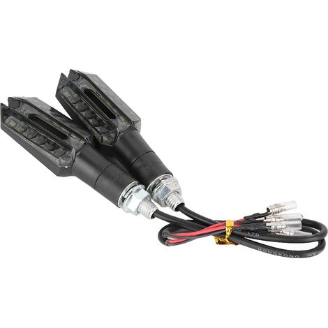 Lot de 2 indicateurs de direction LED 12V pour moto adaptable lumière jaune accessoires tuning (1/5)