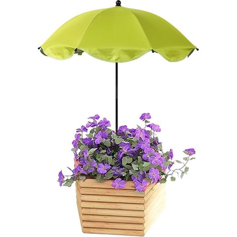 Réglable Parapluie pour Plantes, Grand Parasol Plante de Jardin avec Mâts Fer et Boudins Fer en Forme H Parapluie de Jardin pour Plantes Pot Fleurs Légumes (Vert) (1/5)