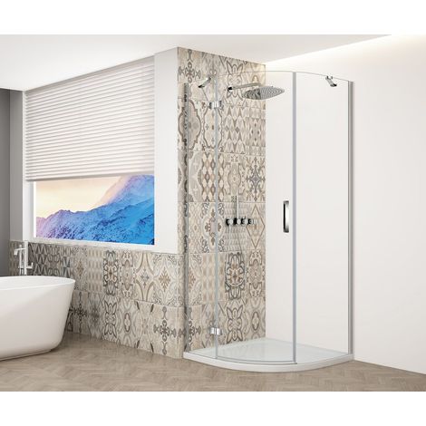 Paroi de douche quadrant TRINITY CHROME 900x900mm, verre clair, gauche (1/5)