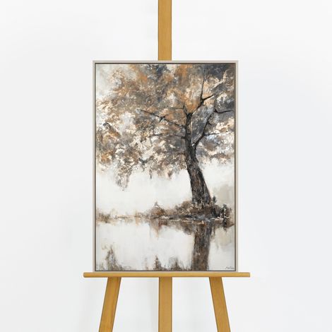 Gemälde Lyrischer Baum Rahmen Beige 60x40 cm (1/5)
