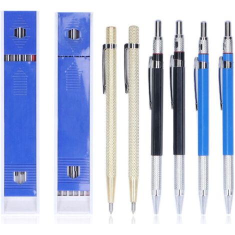 Kit de Crayons de Menuisier avec Pointe Carbure pour Marquer Verre et Bois