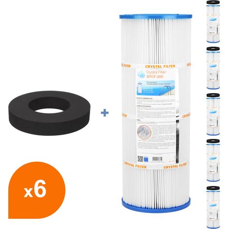 Filtre et joint SPCF-200 - Crystal Filter® - Compatible Waterair® Escawat® (lot de 6) - Cartouche filtre piscine (1/5)