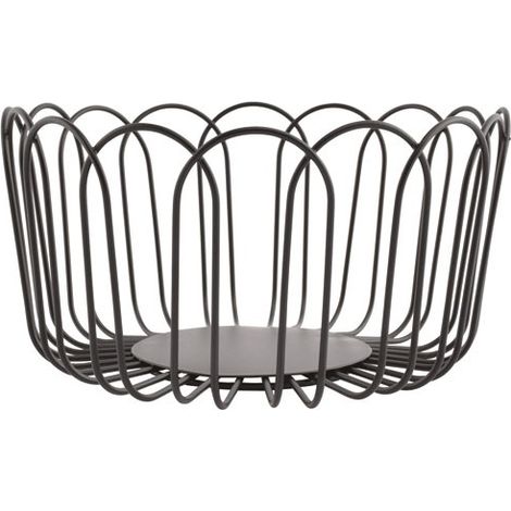 Flores Metallischer Korb 19x10cm Schwarz - Fine Dining Living