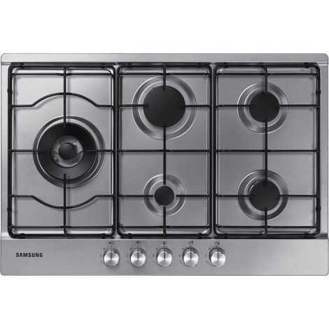 Table de cuisson à gaz 5 brûleurs Samsung NA75M3130AS en acier inoxydable argenté
