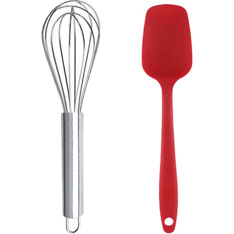 Ensemble Ustensiles Cuisine Silicone - Spatule Et Cuillère Résistant Chaleur 230°C - Pour Poêles Antiadhésives - Lot De 2 Pièces (1/5)