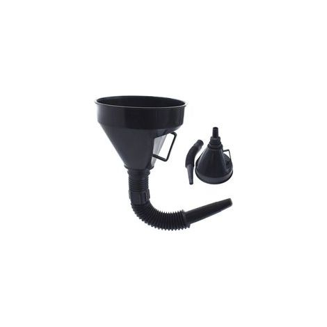Entonnoir de Carburant de Bouche avec poignée, Grands entonnoirs en Plastique Entonnoir de Filtre à Essence de Voiture Bec Flexible (1/4)