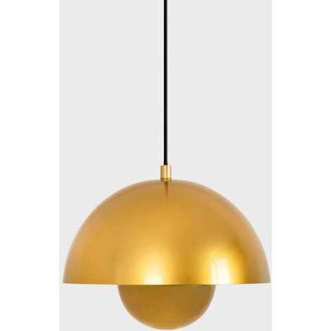 Suspension déco dorée en aluminium – Ampoule E27 non incluse – Longueur 1270 mm – Luminaire intérieur IP20 (1/5)