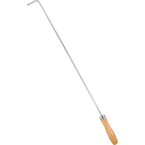 Tisonnier pour Foyer Portable en Métal Argenté, Léger et Robuste, pour Camping et Randonnée, Accessoire Pratique pour Cheminée Extérieure (1/5)