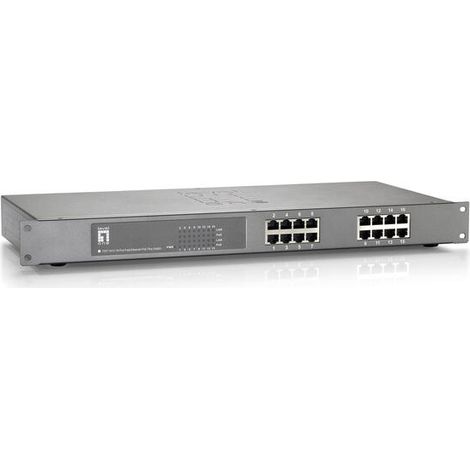 Switch 16x FE FEP-1612 19 480W 16xPoE (1/4)