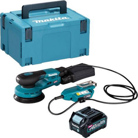 Makita BO 001 CGD101 Levigatrice rotorbitale a batteria 40 V max. 125 mm 5,0 mm di corsa Brushless + 1x batteria ricaricabile 2,5 Ah + Makpac - senza caricabatteria