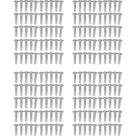 Lot de 200 vis autoperceuses tête ronde cruciforme M4.8x19 mm, acier inoxydable 410 (1/5)