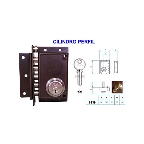Cerradura Antipalanca AVL 8239 Izquierda Pintada Europerfil (1/2)
