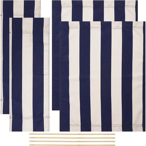 Director's Chair Cover Replacement Canvas Makeup Artist Fabric Seat Covers Blue Beige Striped Casual Home Cinema Accessories (1/5)