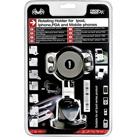 Support rotatif compatible avec telephone Lecteur MP3 iPpod iPhone - Noir (1/2)